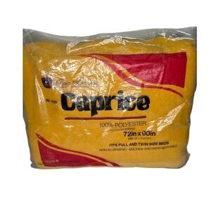 Vintage Owen Caprice Blanket Full Twin Yellow 72x90 Polyester USA Sealed